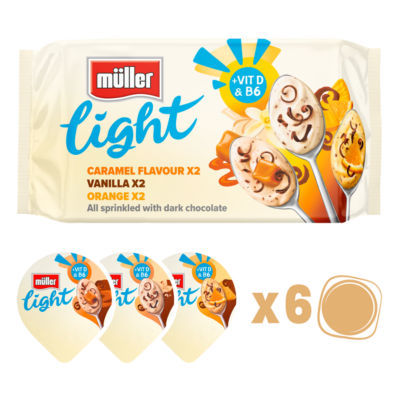 Muller Light Fat Free Yogurts With Chocolate Sprinkles