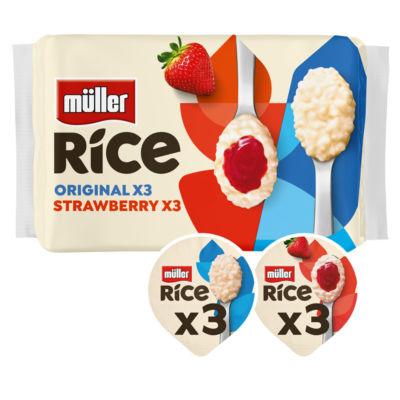 Muller Rice Low Fat Dessert - Original & Strawberry 6 x 170g