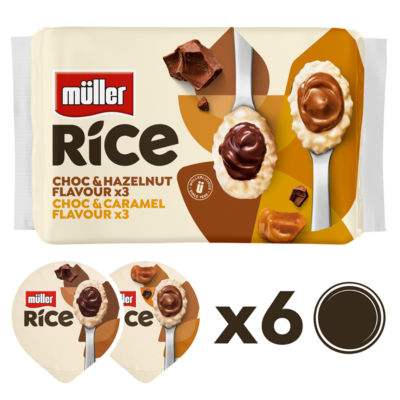 Muller Rice Chocolate, Hazelnut and Caramel Low Fat Desserts