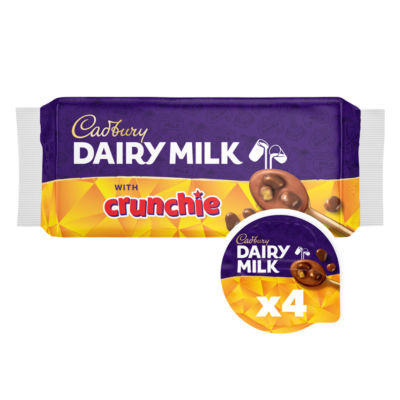 Cadbury Dairy Milk Dessert with festive white chocolate pieces  4x75g