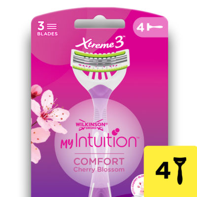 Wilkinson Sword MyIntuition Xtreme 3 Comfort Women's Disposable Razors 4 Pack