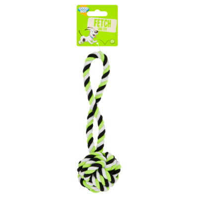 Good Boy Fetch Dog Toy Ball on Rope