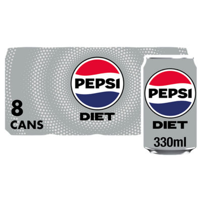 Pepsi Diet Pepsi Cola Cans 8x330ml