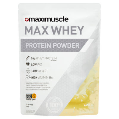 MaxiMuscle Max Whey Protein Powder Vanilla Flavour