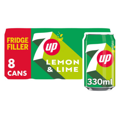 7UP Refreshing Lemon & Lime Taste Cans 8 x 330ml