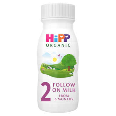 HiPP Organic 2 Follow On Baby Milk Ready To Feed Bottle 6 Month Plus 200Ml