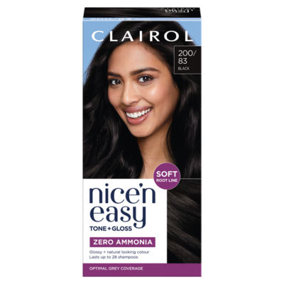 Clairol NICE'N EASY TONE+GLOSS SEMI PERMANENT HAIR DYE - 200/83 BLACK