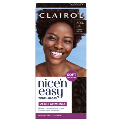 Clairol Nice'n Easy Tone + Gloss Semi Permanent Hair Dye - 300/84 Darkest Brown