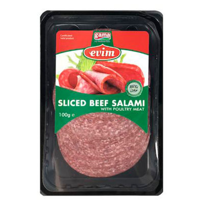 Evim Sliced Beef Salami with Turkey Meat 100g