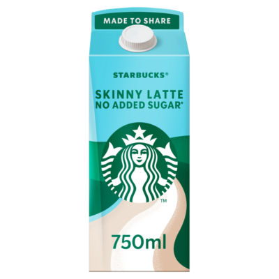 Starbucks Multiserve Skinny Latte Lactose Free No Added Sugar Iced Coffee 750ml