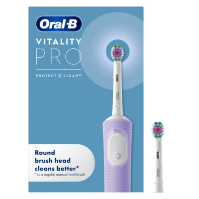 Oral B Oral-B Vitality Cross Action Electric Toothbrush, 310g in Clear - Image 29