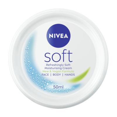 Nivea Soft Moisturiser Face Body & Hands 50Ml