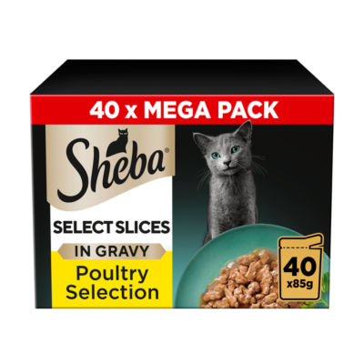 Sheba Select Slices Gravy Chicken Duck Turkey Adult Wet Cat Food