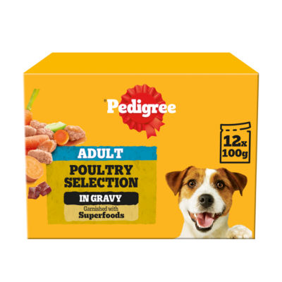 Pedigree Adult Wet Dog Food Pouches Mixed in Gravy