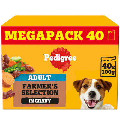 Pedigree ® Adult Wet Dog Food Farmers Selection In Gravy 40 x 100g Pouch