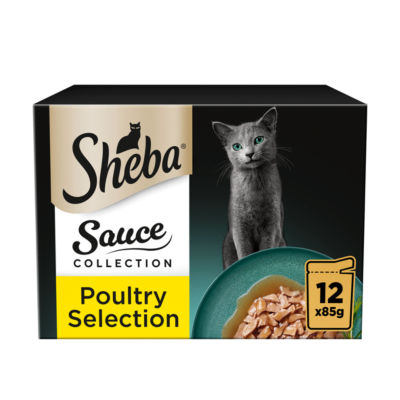 Sheba Pouches Sauce Collection Saver Pack 48 x 85g -  Poultry Selection in Gravy