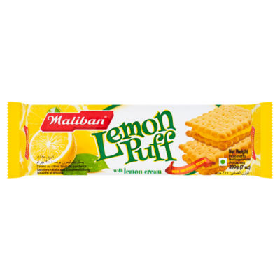MALIBAN Lemon Puff Biscuits Plus Lemon Cream 200G