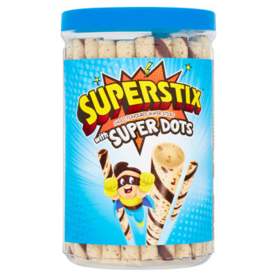 Superstix Choco Flavoured Wafer Sticks with Super Dots 346g