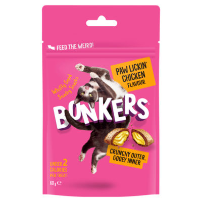 Bonkers Cat Treats - Paw Lickin' Chicken Flavour 60g