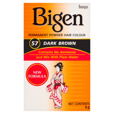 Bigen Permanent Powder Hair Colour 57 Dark Brown 6g