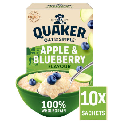Quaker Oat So Simple Apple & Blueberry Porridge Sachets 10X36g