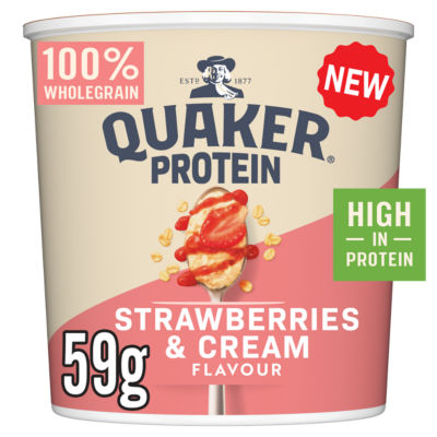 Quaker Protein Porridge Pot - Strawberries & Cream Flavour 59g