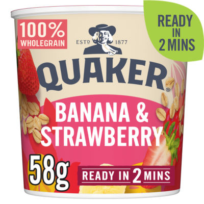 Quaker Oat So Simple Banana & Strawberry Porridge Pot 58g