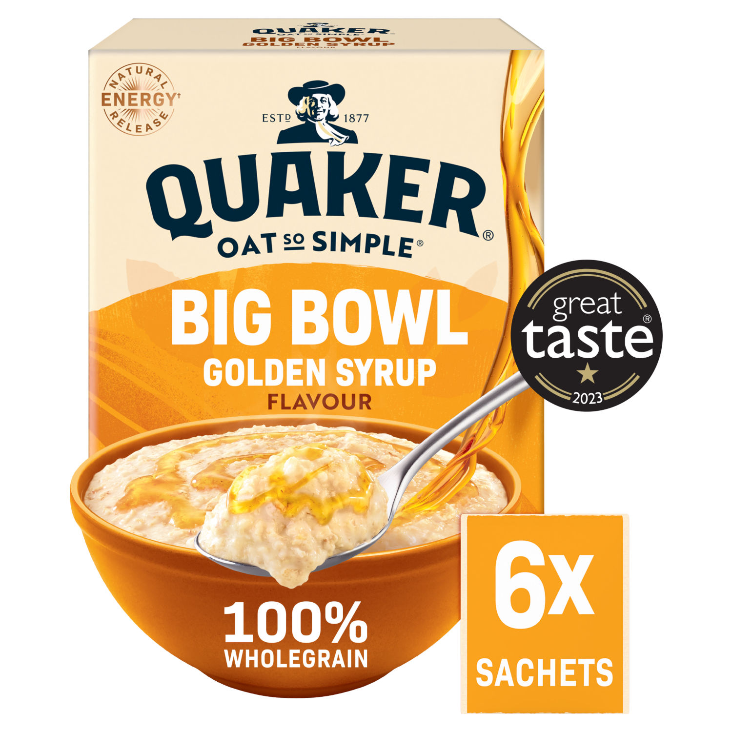 Quaker Oat So Simple Golden Syrup Porridge Sachets 6x49.6g
