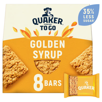 Quaker Porridge to Go 8 Squares Golden Syrup