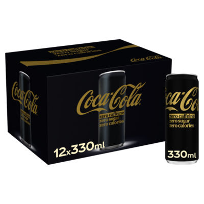 Coca-Cola Zero Sugar Zero Caffeine Soft Drink 12 x 330ml