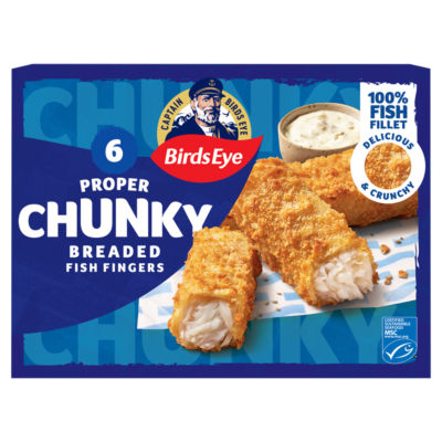 Birds Eye Chunky Breaded Fish Fingers 6 Pack 360g
