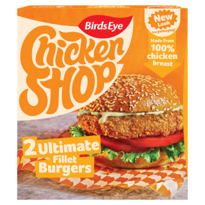 Birds Eye chicken shop 2 ultimate fillet burgers