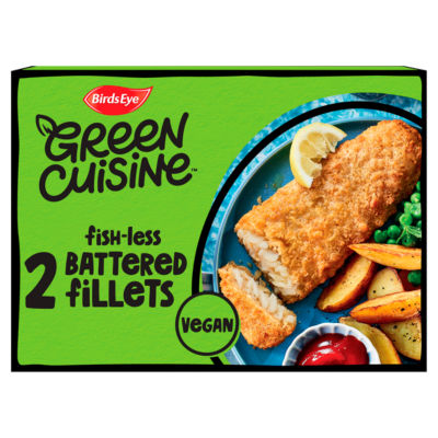 Birds Eye 2 Green Cuisine Vegan Battered Fishless Fillets 240g
