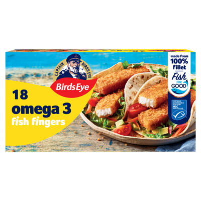 Birds Eye 18 Breaded Omega 3 Fish Fingers 504g