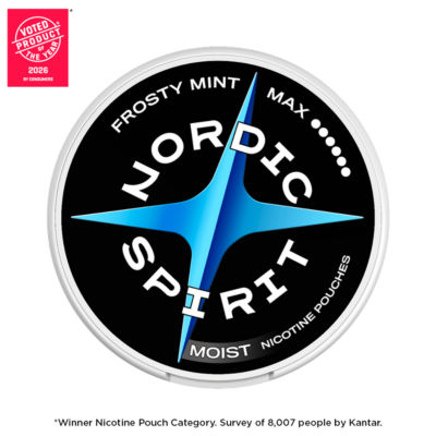 Nordic Spirit Frosty Mint Tobacco Free Nicotine Pouches MAX 20 Pack 17mg 14g