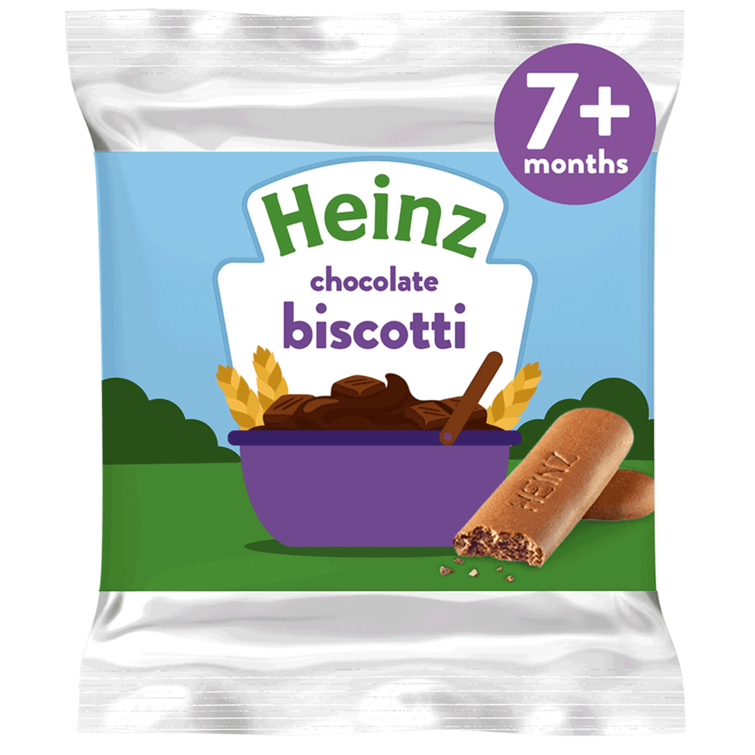 Heinz So Yummy Chocolate Biscotti 7+ Months Baby Finger Biscuits 60g
