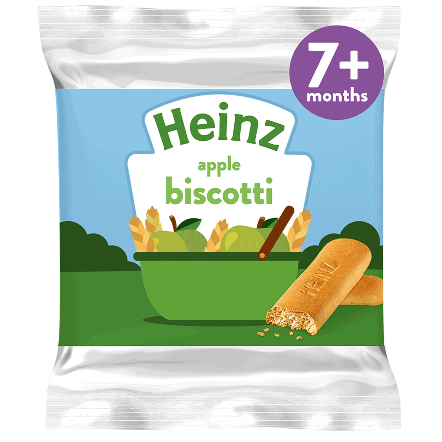 Heinz So Yummy Apple Biscotti 7+ Months Finger Biscuits 60g
