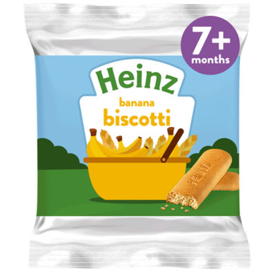 Heinz Banana Biscotti Baby Food Snacks 7+ Months 60G