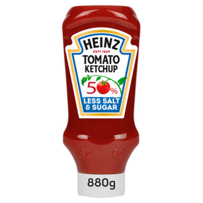 Heinz 50% Less Sugar & Salt Tomato Ketchup 880G