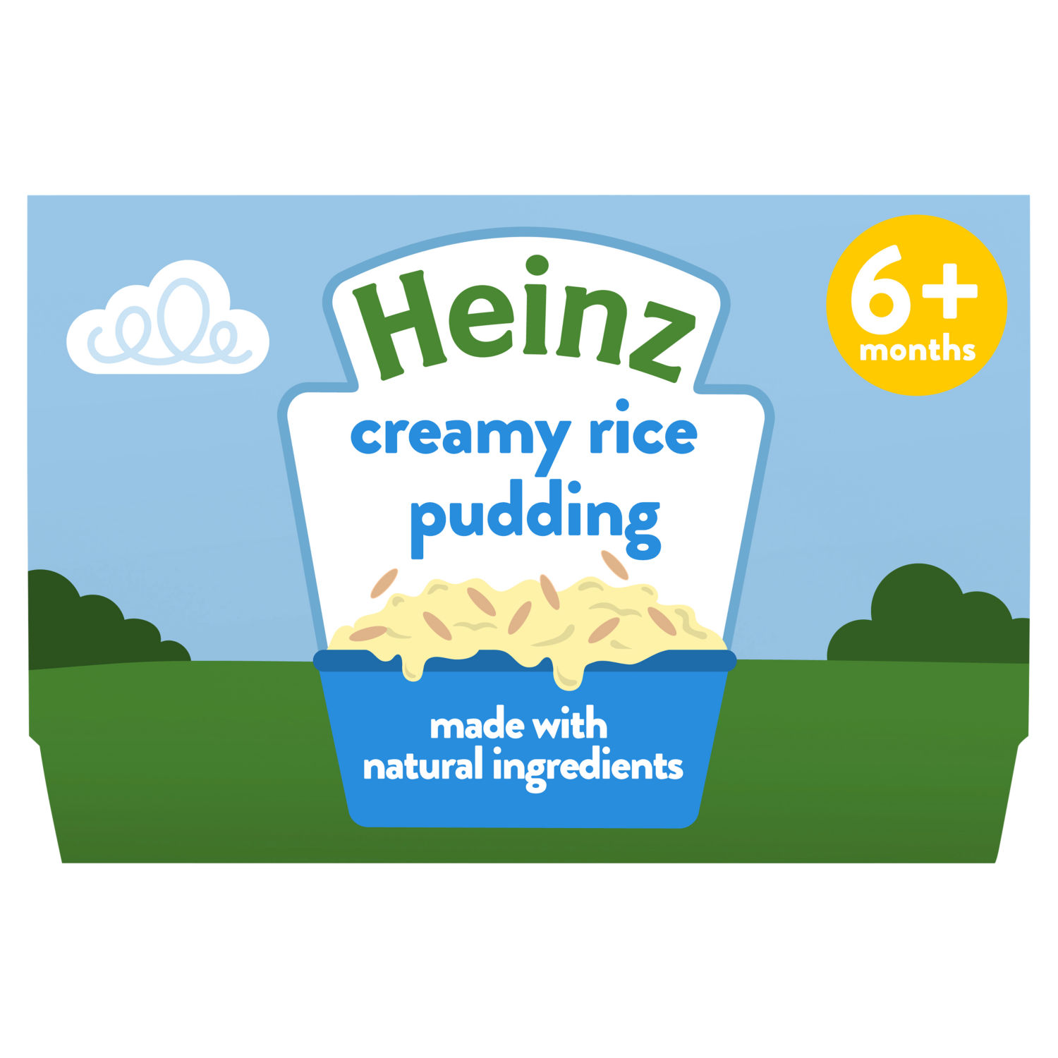 Heinz Creamy Rice Pudding Pots 6+ Months Baby Food 4 x 100g