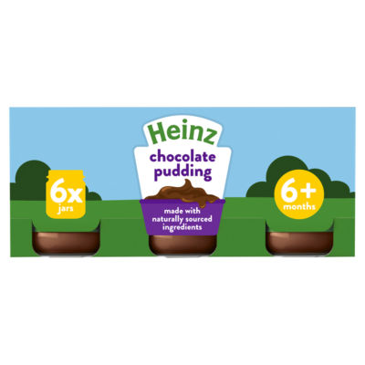 Heinz Chocolate Pudding Baby Food Jar 6 x 120g