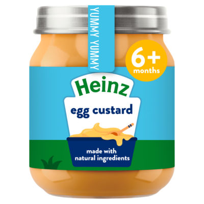 Heinz egg custard baby food jar