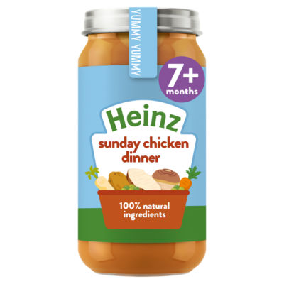 Heinz sunday chicken dinner baby food jar