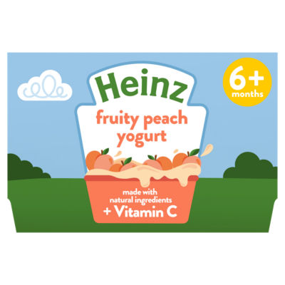 Heinz By Nature Fruity Peach Yogurt 6+ Months 4 x 100g