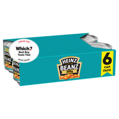 Heinz Tinned Baked Beans In A Rich Tomato Sauce 6 X 200G