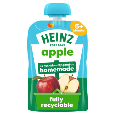 Heinz By Nature Apple Baby Food Fruit Pouch 6+ Months 100G