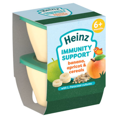 Heinz Immunity Support Banana, Apricot And Cereals Pot 6+ Months 2X100g Baby Food