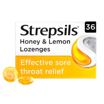 Strepsils Honey & Lemon Lozenges x36 for Sore Throat