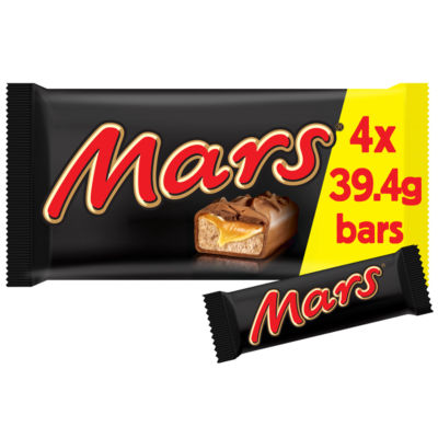 Mars Caramel, Nougat & Milk Chocolate Bars Multipack 4 x 39.4g