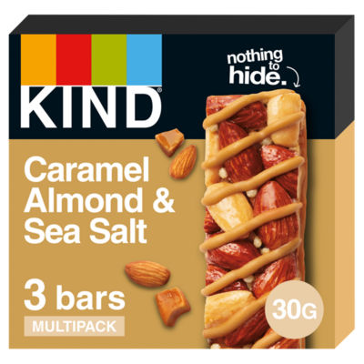 Kind Caramel Almond & Sea Salt cereal bars 3x30g